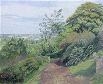 A Muddy Lane, Hewood, Dorset - Lucien Pissarro