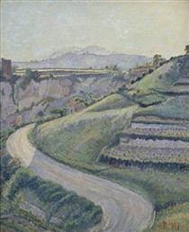 La Nouvelle Route, Cotignac - Lucien Pissarro
