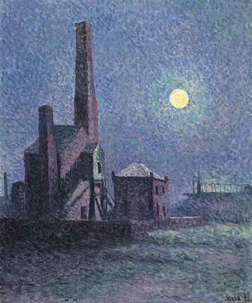 Factory in the Moonlight, 1898 - Максимильен Люс