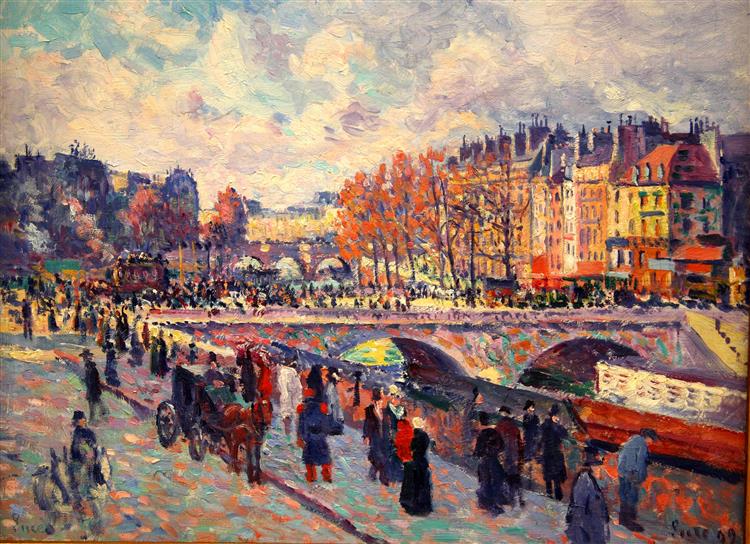 Quayside by the Seine in Paris, 1899 - Maximilien Luce