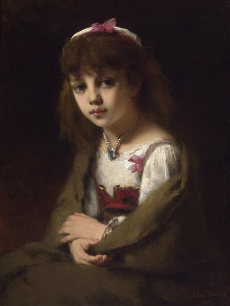 Portrait of a Young Girl, 1881 - Алексей Алексеевич Харламов