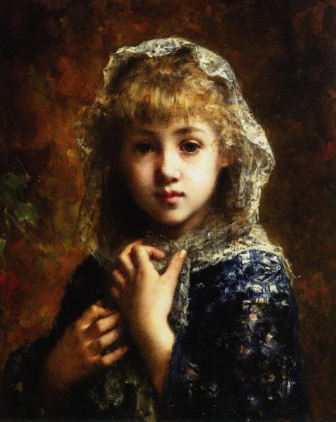 Portrait of a Young Girl - Alexei Harlamoff