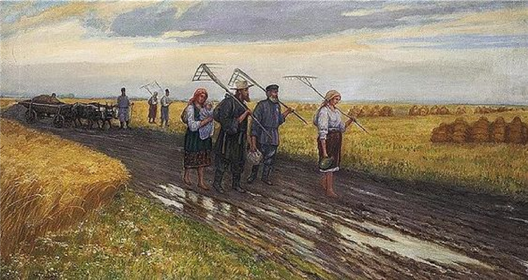 Going home after harvesting, 1915 - Ivan Tvorozhnikov