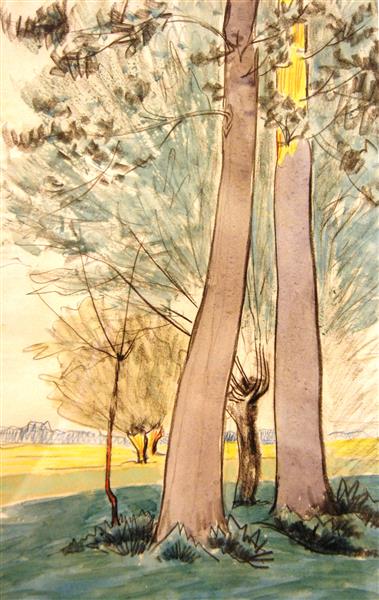 Les arbres dans la prairie, 1893 - Léo Gausson