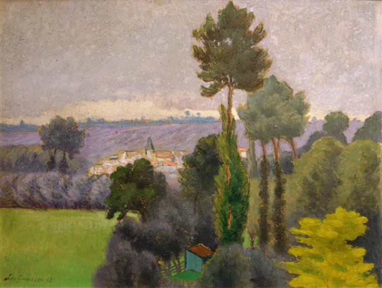 Le village dans la verdure, 1892 - Léo Gausson