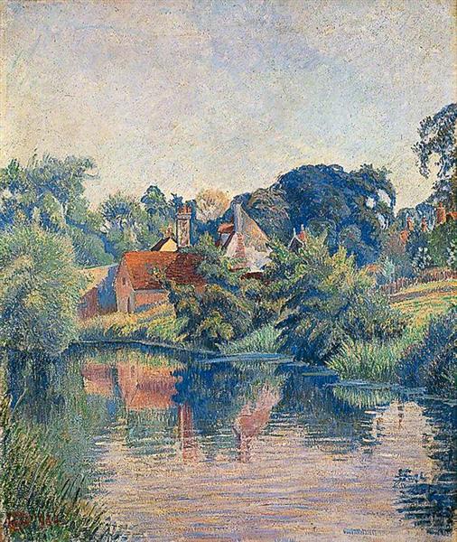 The Stour at Stratford St Mary, Colchester, 1934 - Люсьен Писсарро