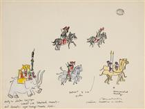 Cavalry, Sketch for 'Madeline in London' - Ludwig Bemelmans