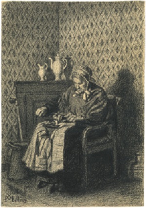 Woman With Coffee Grinder - Ксавье Меллери