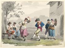 Dancing Peasants in the Neighborhood of Rome - Bartolomeo Pinelli