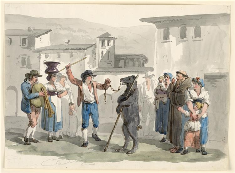 The Dancing Bear, 1808 - Bartolomeo Pinelli