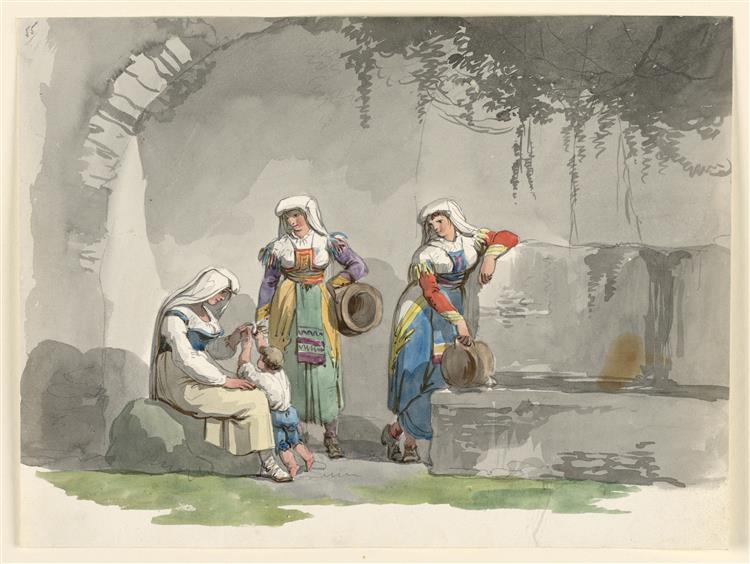 Three South-italian Women, 1808 - Bartolomeo Pinelli