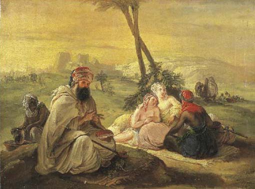 Merchant of slaves, c.1855 - Джироламо Индуно