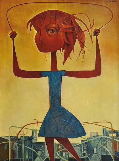 Girl With Skipper, c.1959 - Миколай Медек