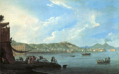 The gulf of Naples from the rock of Frisio, 1785 - Saverio della Gatta