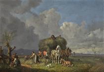 The Hay Harvest - Heinrich Bürkel