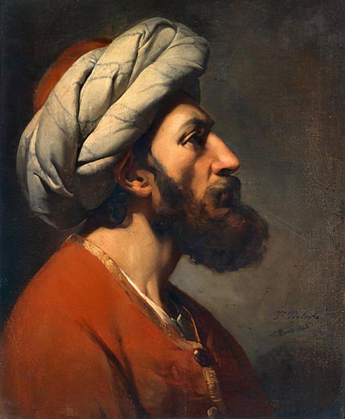 Head of an oriental man, 1842 - Жан-Франсуа Портальс