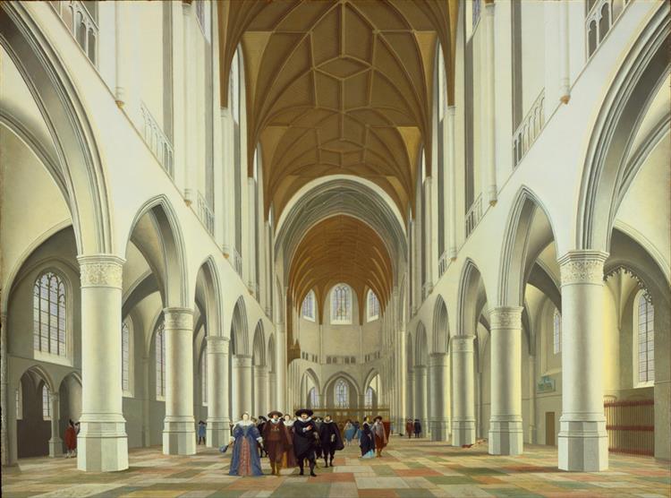 Interior of the church of St Bavo at Haarlem, 1631 - Pieter Jansz. Saenredam