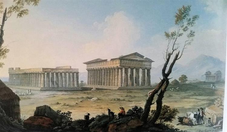 Paestum, The Temples, 1783 - Saverio della Gatta
