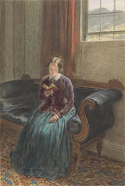 A Lady Reading (Mrs.William Hunt), c.1835 - William Henry Hunt