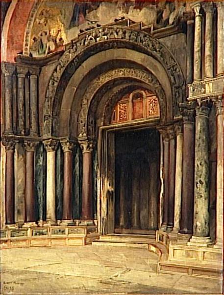 The central portal of St. Mark of Venice, 1875 - Albert Maignan