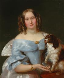 Portrait of a wife (Two portraits of husband and wife) - Alexander Clarot