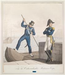 Austrian Royal Sea Army: An Officer and a Sailor from the Sailors Corps - Heinrich Papin