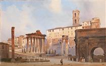 The Roman Forum - Ippolito Caffi