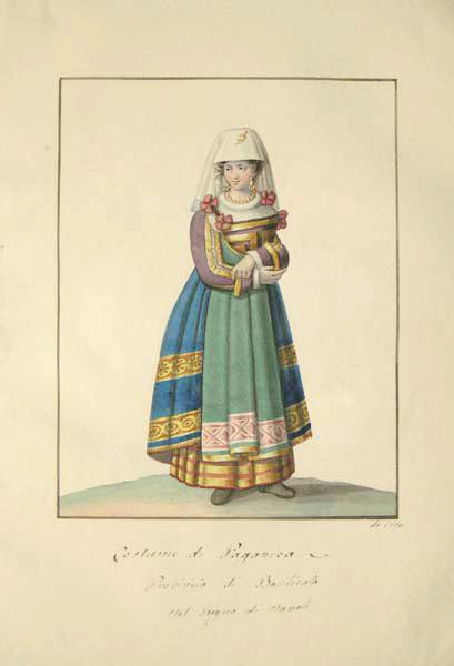 Paganica costume. Province of Basilicata in the Kingdom of Naples, 1820 - Michela De Vito