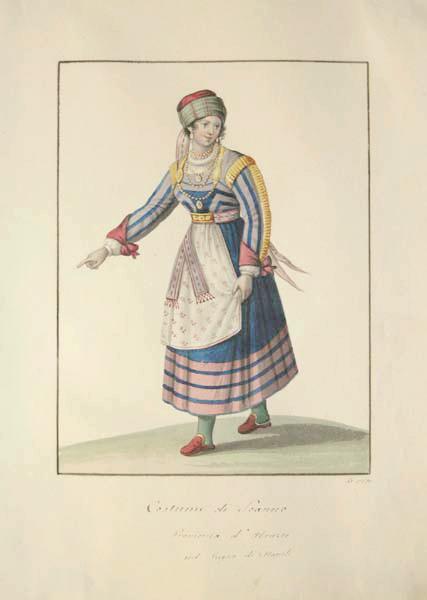 Costume of Scanno (Province of Abruzzo in the Kingdom of Naples), 1820 - Michela De Vito