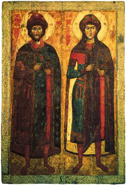 Boris and Gleb, c.1300 - c.1325 - Orthodox Icons
