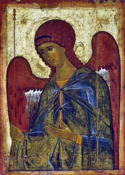 Vysotsky chin. Archangel Gabriel, 1387 - 1395 - Orthodox Icons