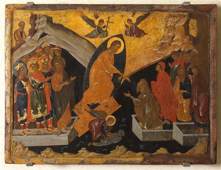 Harrowing of hell, c.1350 - Orthodox Icons