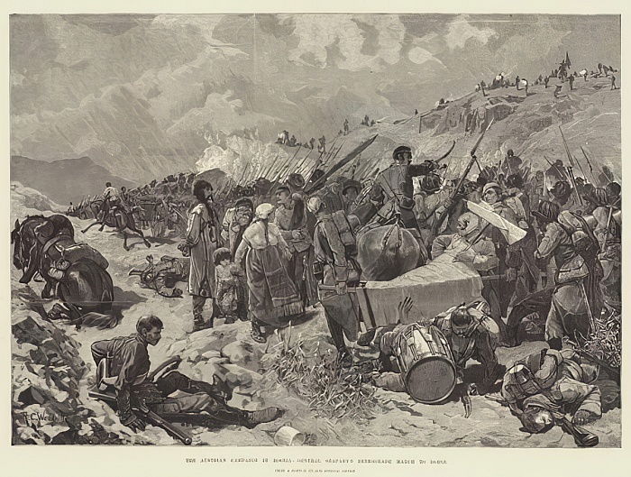The Austrian Campaign in Bosnia General Szaparys Retrograde, 1878 - Richard Caton Woodville Jr.