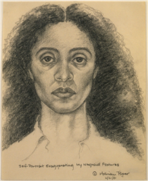 Self Portrait Exaggerating My Negroid Features - Адриан Пайпер