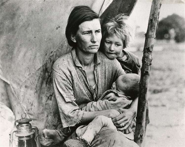 Migrant Mother, Nipomo, California, 1936 - Доротея Ланж