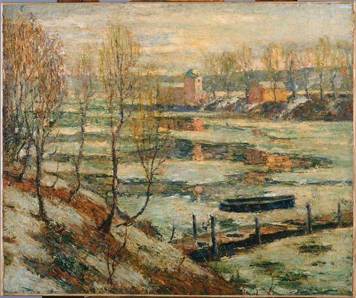 Ice in the River, c.1907 - Эрнест Лоусон