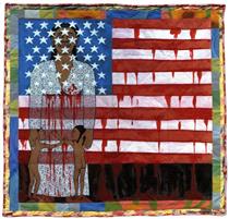 The Flag is Bleeding #2 (American Collection #6) - Faith Ringgold