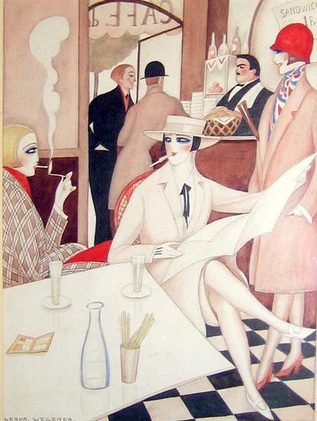 Au Café, c.1925 - Герда Вегенер