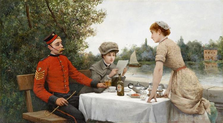 Tea time, c.1875 - Maurice Poirson