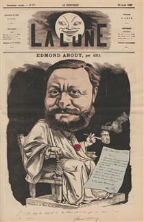 Caricature of Edmond About - André Gill