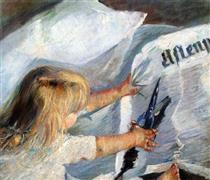 A Subscriber to the Aftenposten - Oda Krohg