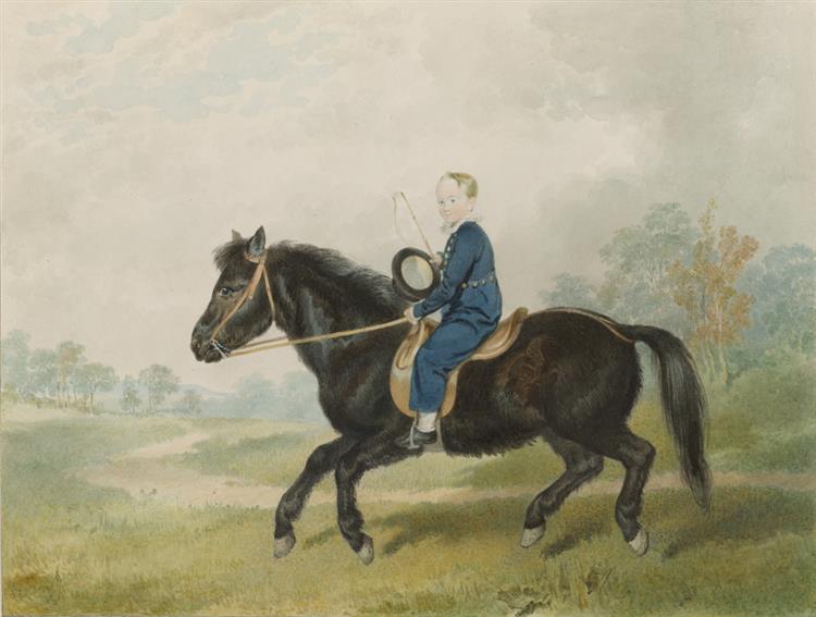 Painting of a young boy riding a pony, c.1820 - c.1829 - Penry Williams