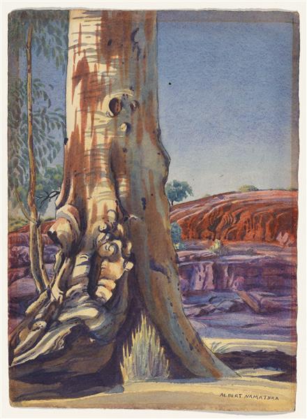 Каучукове дерево і пісок, c.1938 - Альберт Наматьїра