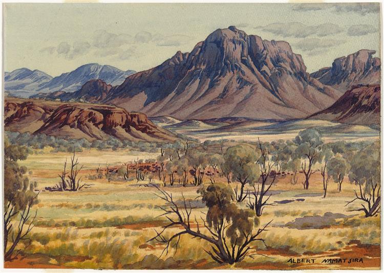 Mount Sonder, MacDonnell Ranges, c.1957 - Albert Namatjira