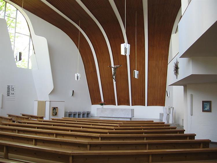 Church of the Holy Ghost, Wolfsburg, 1958 - 1962 - Алвар Аалто