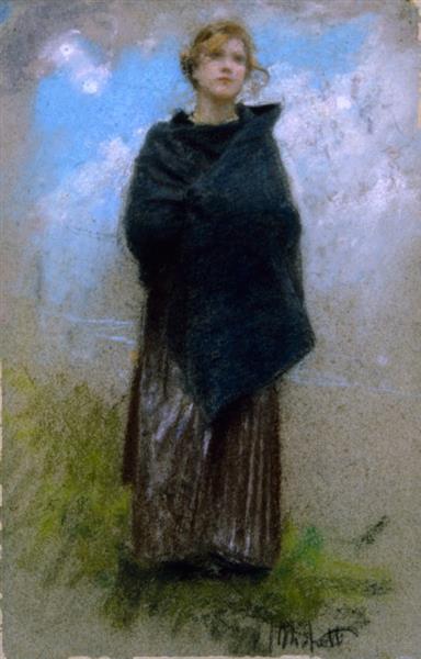 Study for a Female Figure (or Shepherdess), c.1900 - Francesco Paolo Michetti