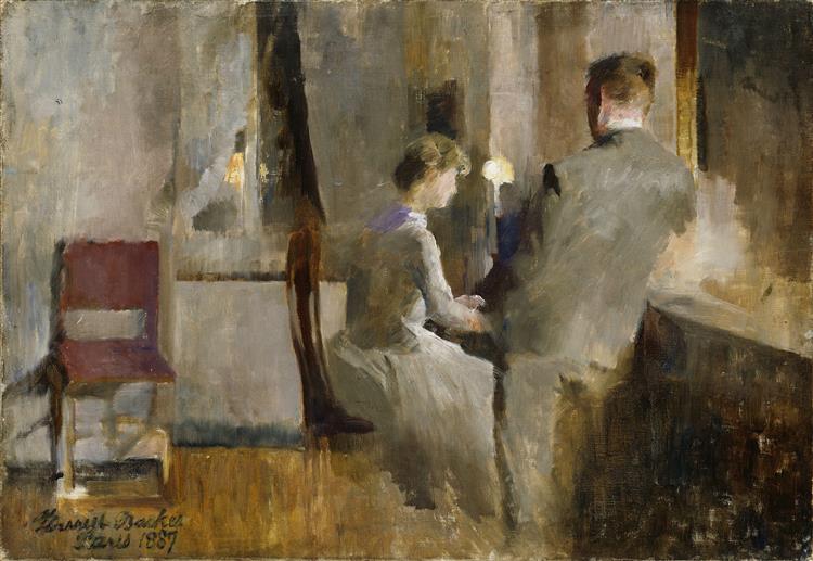 Music, Interior from Paris, 1887 - Harriet Backer