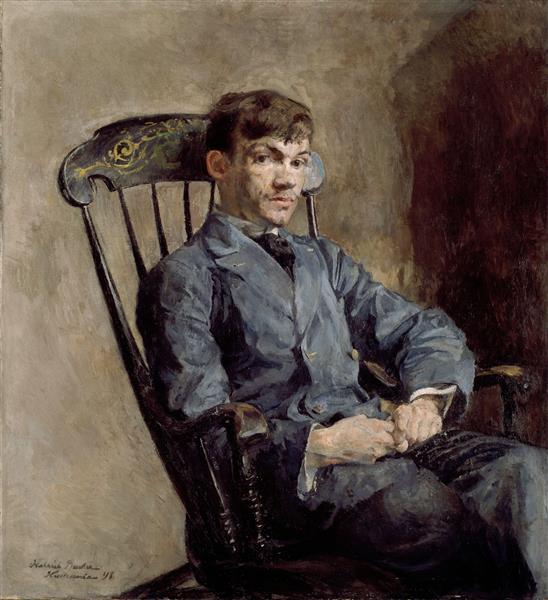Portrait of the Composer Johan Backer Lunde, 1896 - Гарриет Баккер