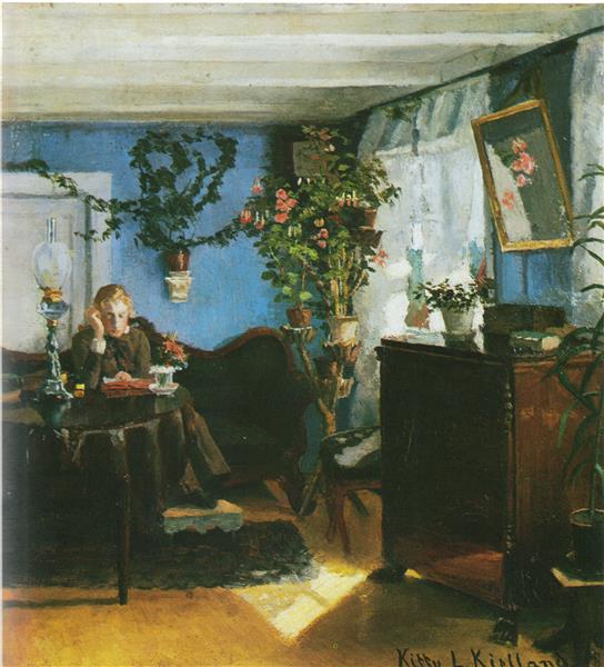 Blue Interior, 1883 - Китти Хьелланн