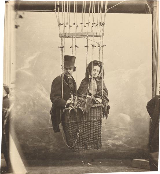 Self-portrait with Wife Ernestine in a Balloon Gondola, 1890 - Felix Nadar